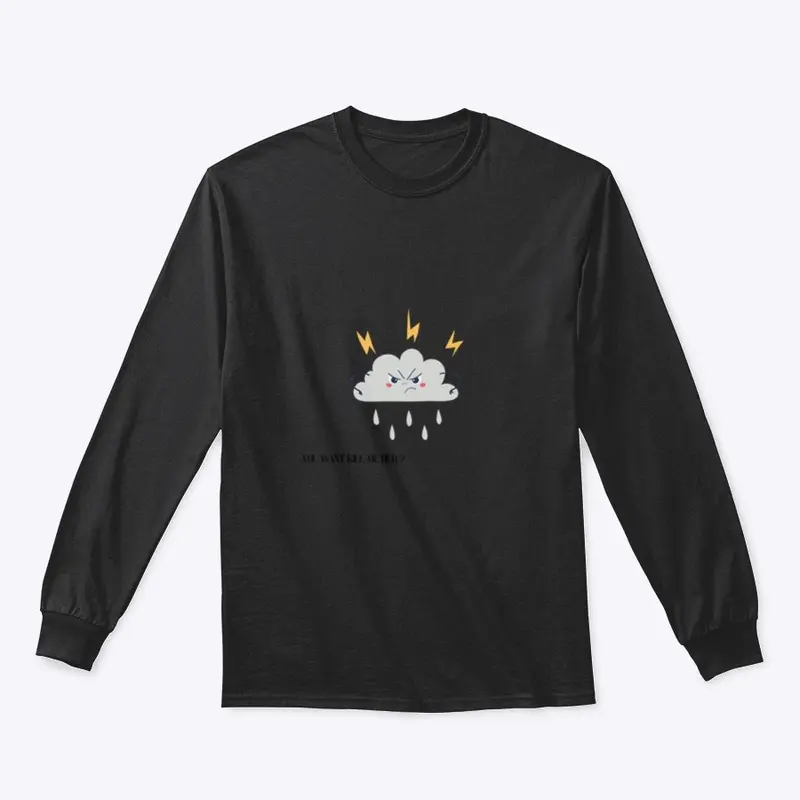 Angry Cloud Long Sleeve Tees for men’s 